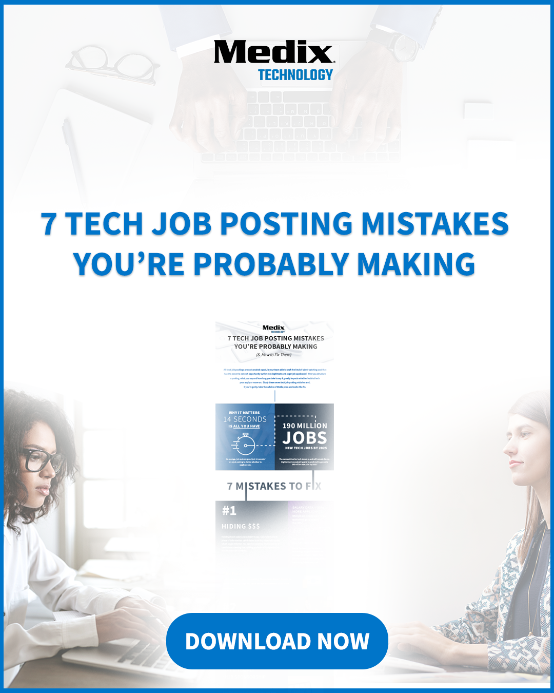 Medix Technology  - 7 Job Posting Mistakes Infographic - Social Media Graphic